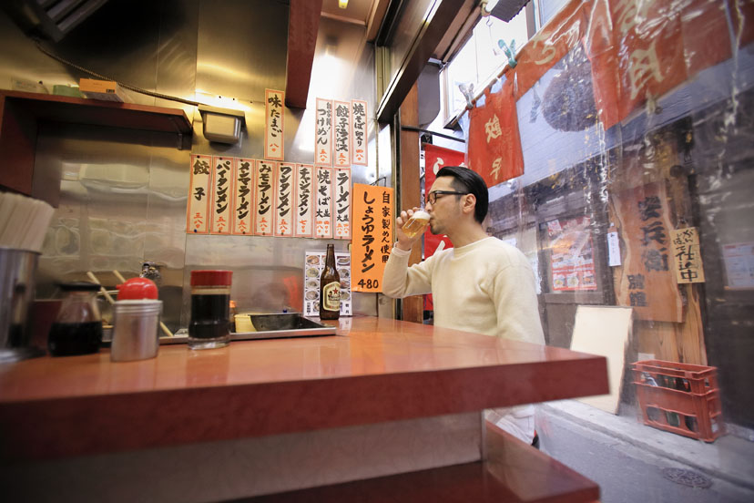 シェトランドセーターと「若月」の焼きそば