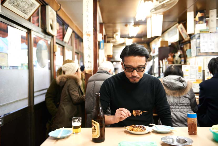 立石の関所で気絶した、もつ焼きとは？