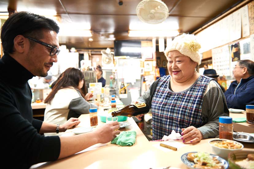 立石の関所で気絶した、もつ焼きとは？